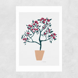 Potted Roses Unframed Print