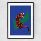 Tiger by Sifa Mustafa Narrow Black Frame