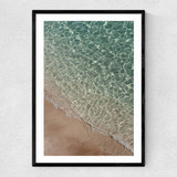 Where Sand and Water Narrow Black Frame