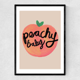 Peach Narrow Black Frame