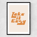 Take It Easy by Sundry Society Narrow Black Frame