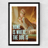Home Is Where The Dog Is Medium Black Frame