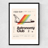 Astronomy Club Narrow Black Frame