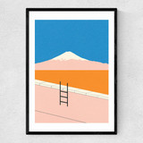 Fuji Pool Narrow Black Frame