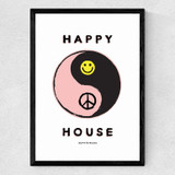 Happy House Medium Black Frame