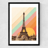 Paris Rainbow Medium Black Frame