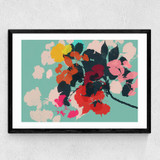 Cherry Blossoms by Garima Dhawan Medium Black Frame