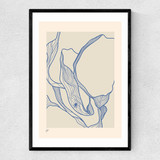 Oyster Study Narrow Black Frame