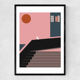 Sunset by Keeler & Sidaway Narrow Black Frame