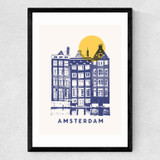 Amsterdam by Florent Bodart Medium Black Frame