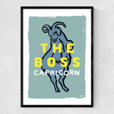 Capricorn - The Boss Narrow Black Frame