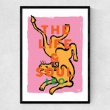 Leo - The Life and Soul Narrow Black Frame
