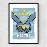 Pisces - The Dreamer Narrow Black Frame