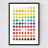 Colour Chart Narrow Black Frame