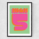 High 5 Narrow Black Frame
