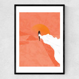 Arabian Sunset Narrow Black Frame