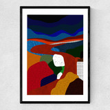 Abstract 2 Narrow Black Frame