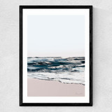 Seashore by Dan Hobday Medium Black Frame