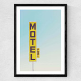 Motel by Oh Fine! Art Medium Black Frame