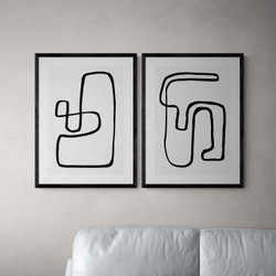 Abstract Monochrome Twin Set by Rafael Farias