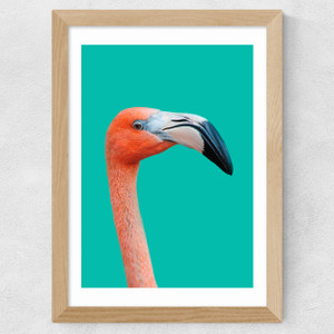 Flamingo by Sisi and Seb Wide Oak Frame
