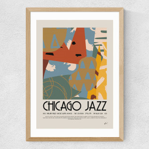 Chicago Jazz Medium Oak Frame