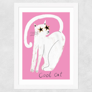 Cool Cat Wide White Frame