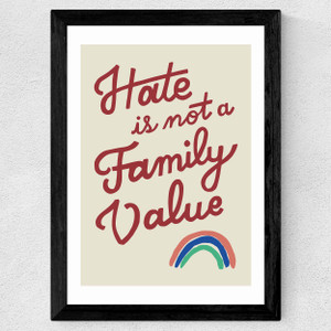 Not a Family Value Wide Black Frame