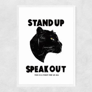 Stand Up Speak Out Narrow White Frame