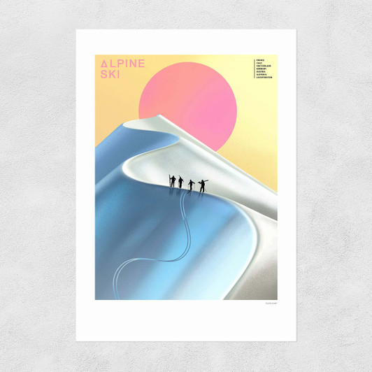 Alpine Ski Unframed Print