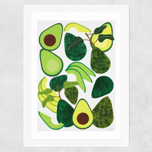 Avocado by Leanne Simpson Wide White Frame