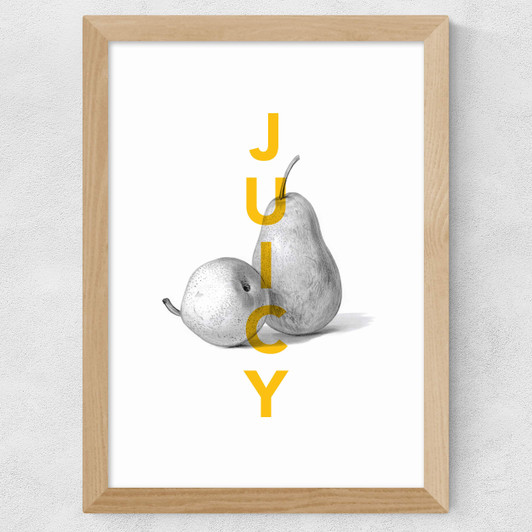 Juicy Pears Wide Oak Frame