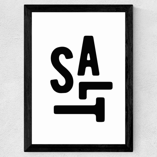 Salt Wide Black Frame