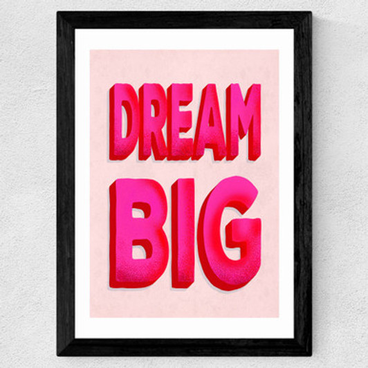 Dream Big by ShowMeMars Wide Black Frame