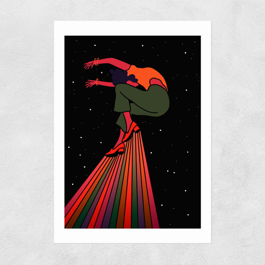 Dancing in Outer Space Narrow Black Frame