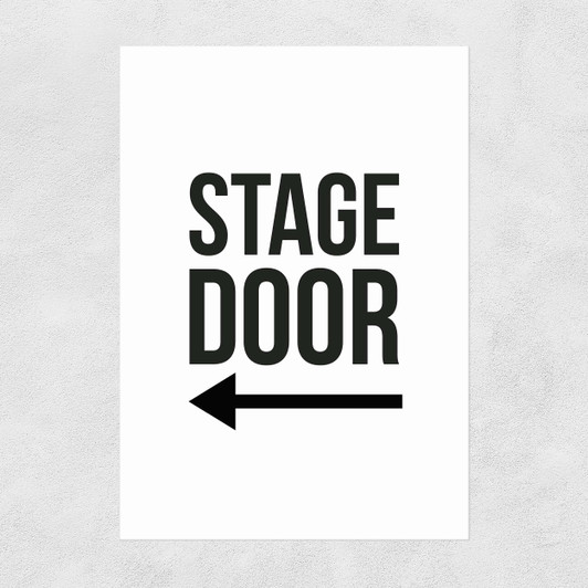Stage Door Left Unframed Print