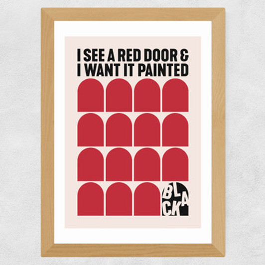 Red Door Wide Oak Frame