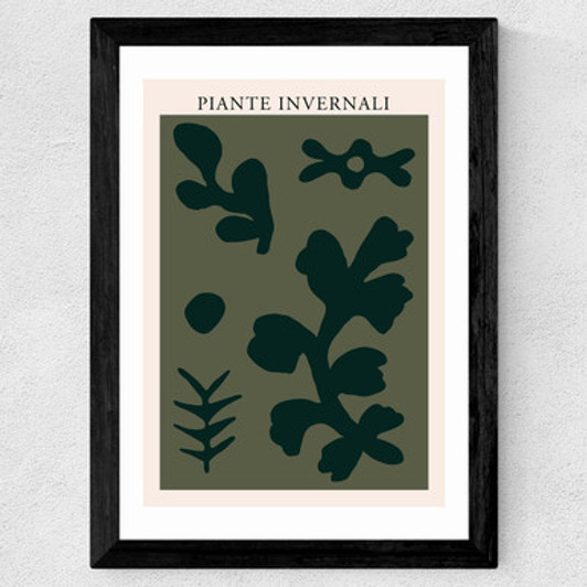 Piante Invernali Green Wide Black Frame