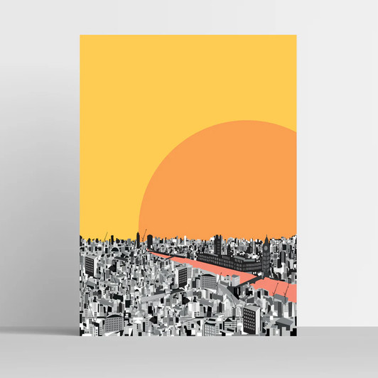 London At Dusk Unframed Print