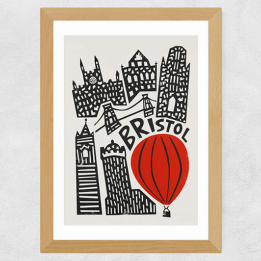 Bristol by Fox and Velvet Wide Oak Frame