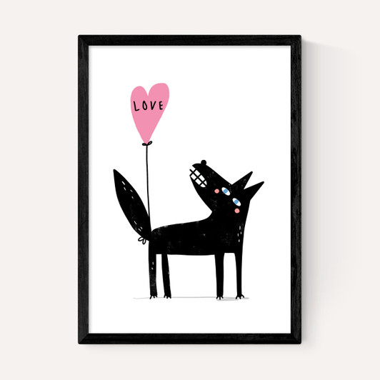 Wolf Balloon Love