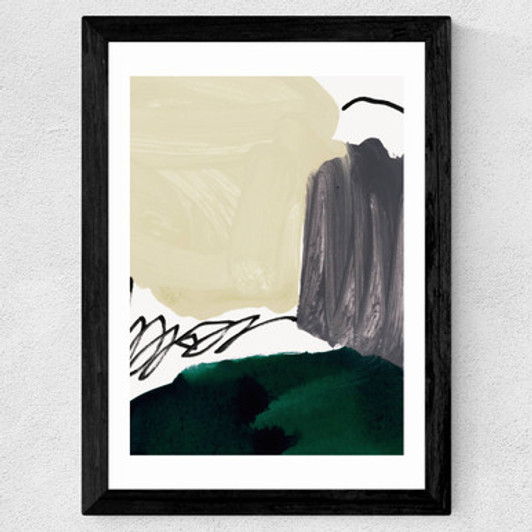 Minimalist Painting III Wide Black Frame