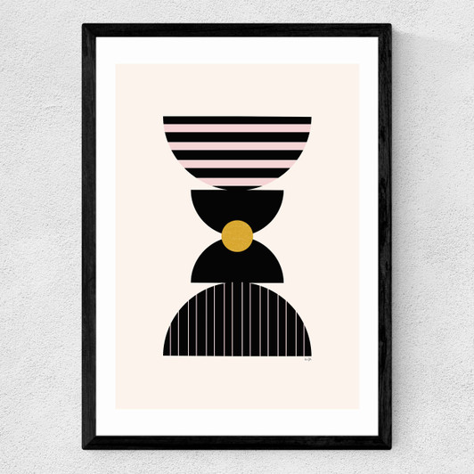 Graphic Art IV Medium Black Frame