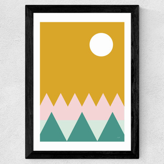 Sun And Pine Wide Black Frame
