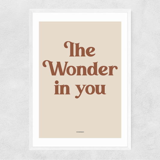 The Wonder In You Spice Narrow White Frame