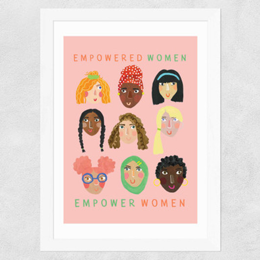 Empowered Women Wide White Frame