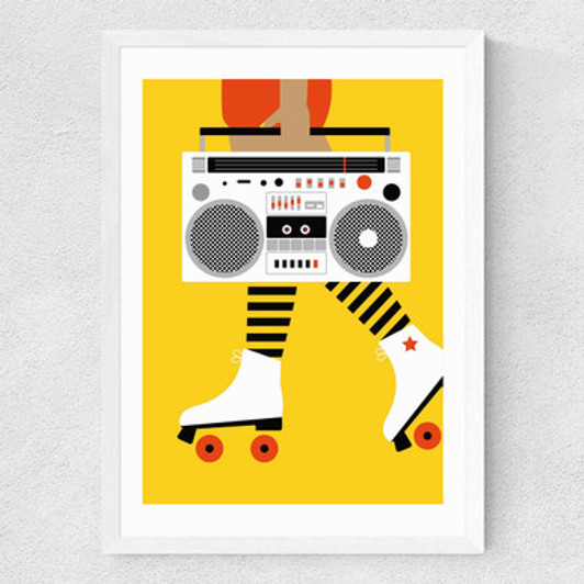 Roller Boots Medium White Frame