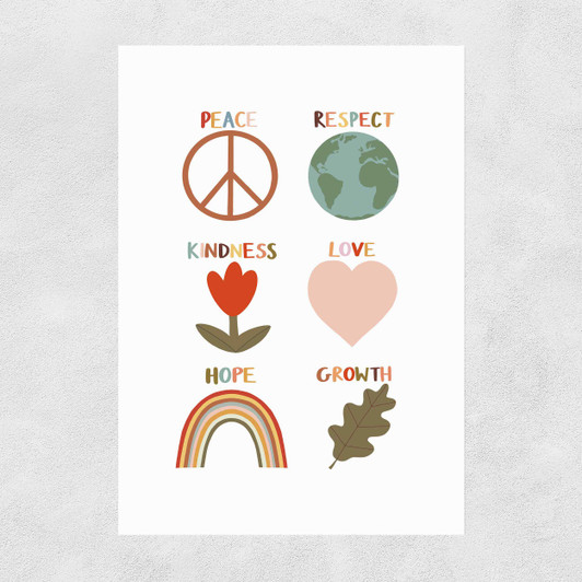 Positive Symbols Unframed Print