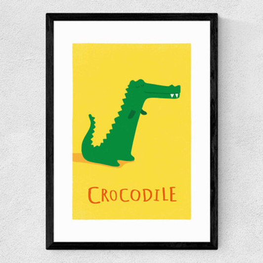 Crocodile by Rocket Jack Medium Black Frame