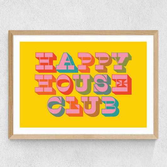 Happy House Club Medium Oak Frame